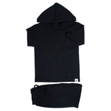 Blazing Black Comfort Hooded Jogger Set Aaria Tees