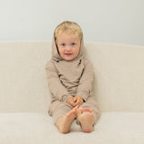 Hooded Jogger Set Just Taupe Aaria Tees