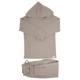 Hooded Jogger Set Just Taupe Aaria Tees