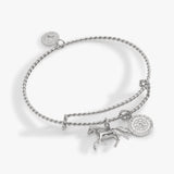 Horse Girl Rope Textured Charm Bangle - Aaria Tees Aaria Tees