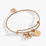 Horse Girl Rope Textured Charm Bangle - Aaria Tees Aaria Tees
