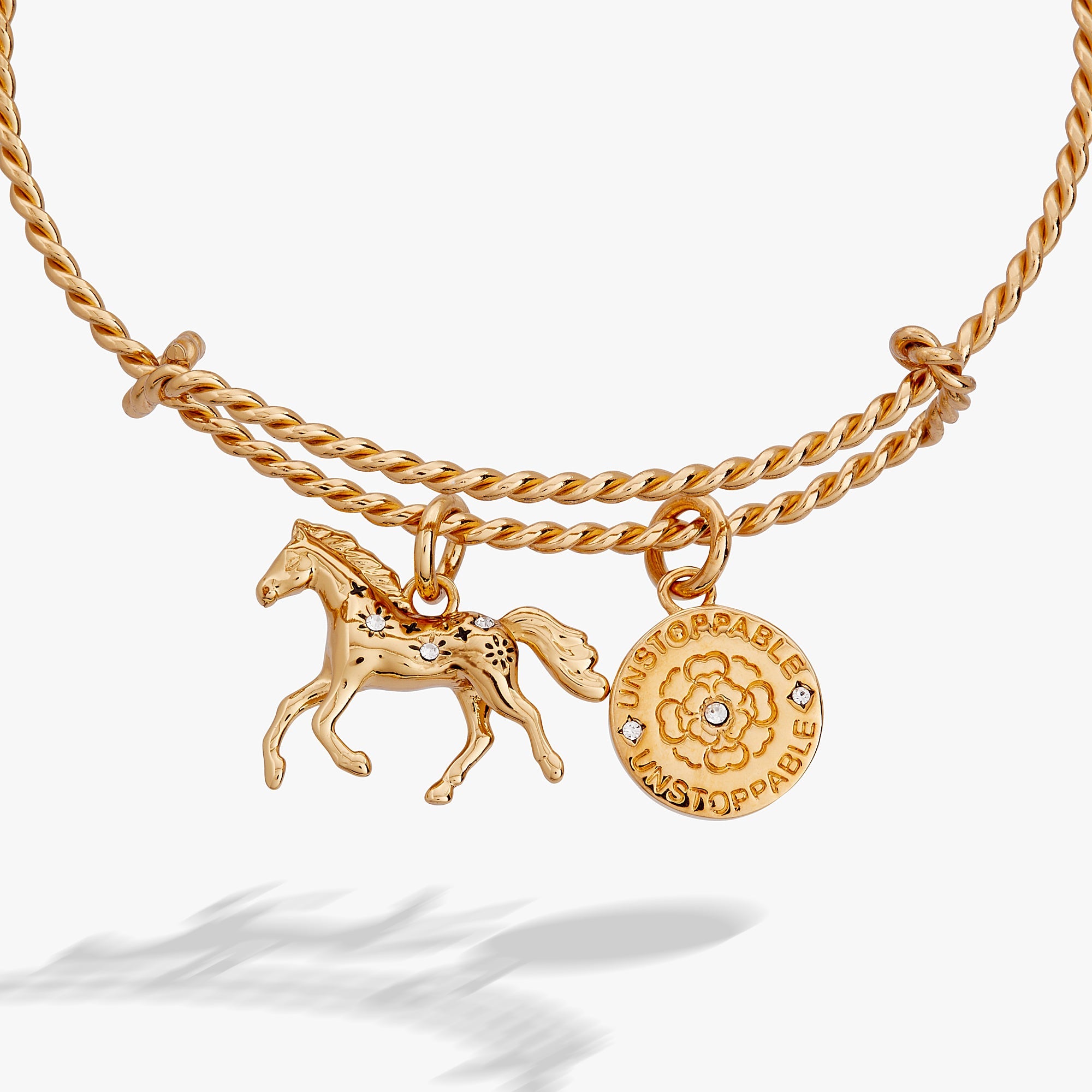 Horse Girl Rope Textured Charm Bangle - Aaria Tees Aaria Tees