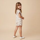 Organic Drop Shoulder Tee & Shorts Set - Horses - Aaria Tees Aaria Tees