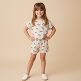 Organic Drop Shoulder Tee & Shorts Set - Horses - Aaria Tees Aaria Tees
