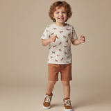 Organic Tee & Shorts Set - Horses - Aaria Tees Aaria Tees