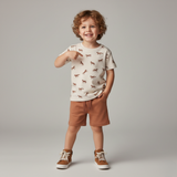 Organic Tee & Shorts Set - Horses - Aaria Tees Aaria Tees