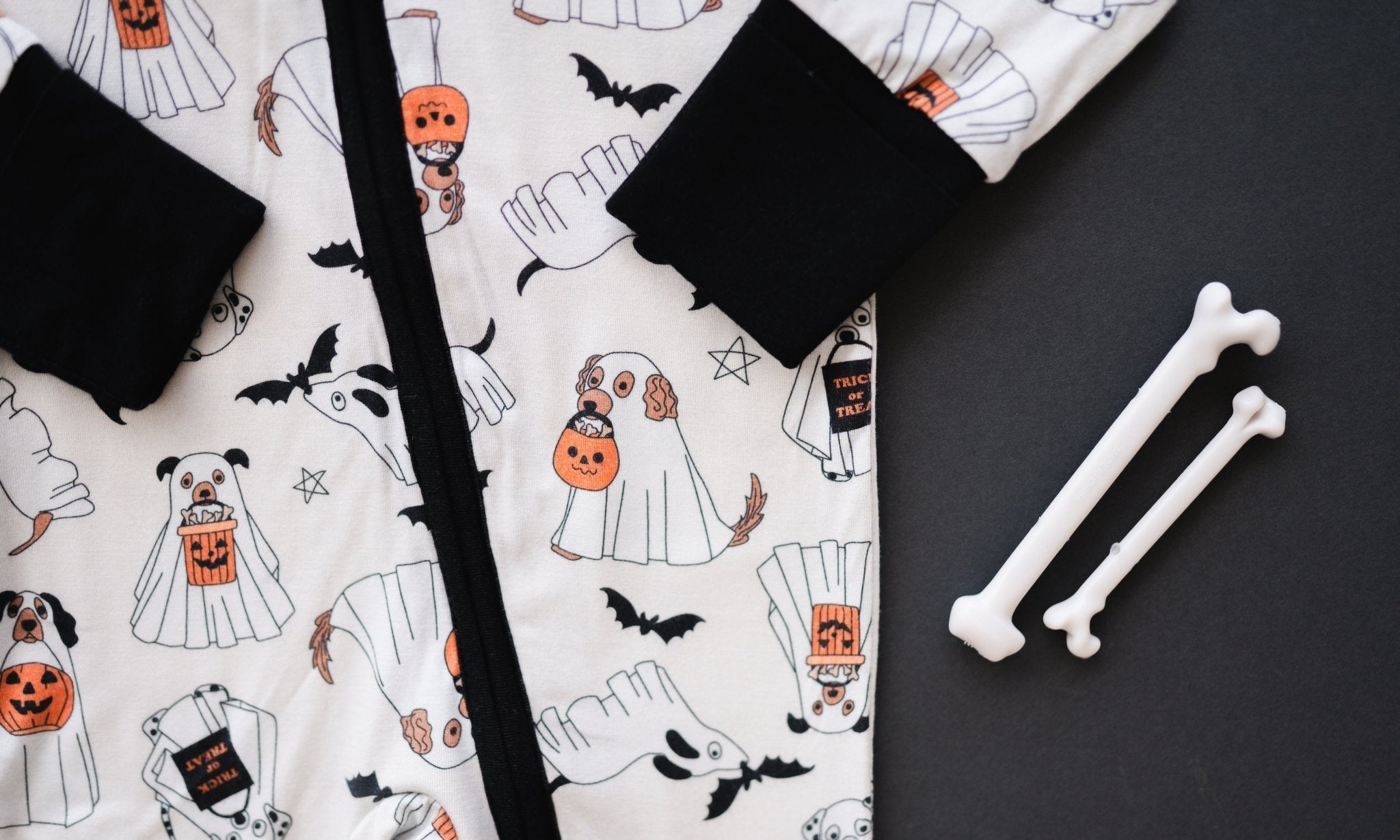 Howl-O-Ween Pups (Convertible Zip Footies) - Aaria Tees Aaria Tees