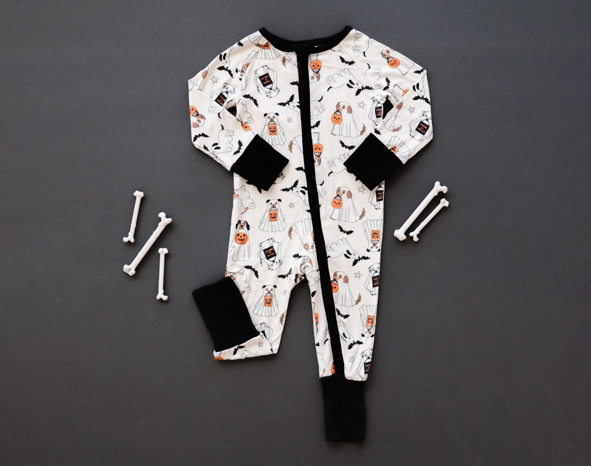 Howl-O-Ween Pups (Convertible Zip Footies) - Aaria Tees Aaria Tees