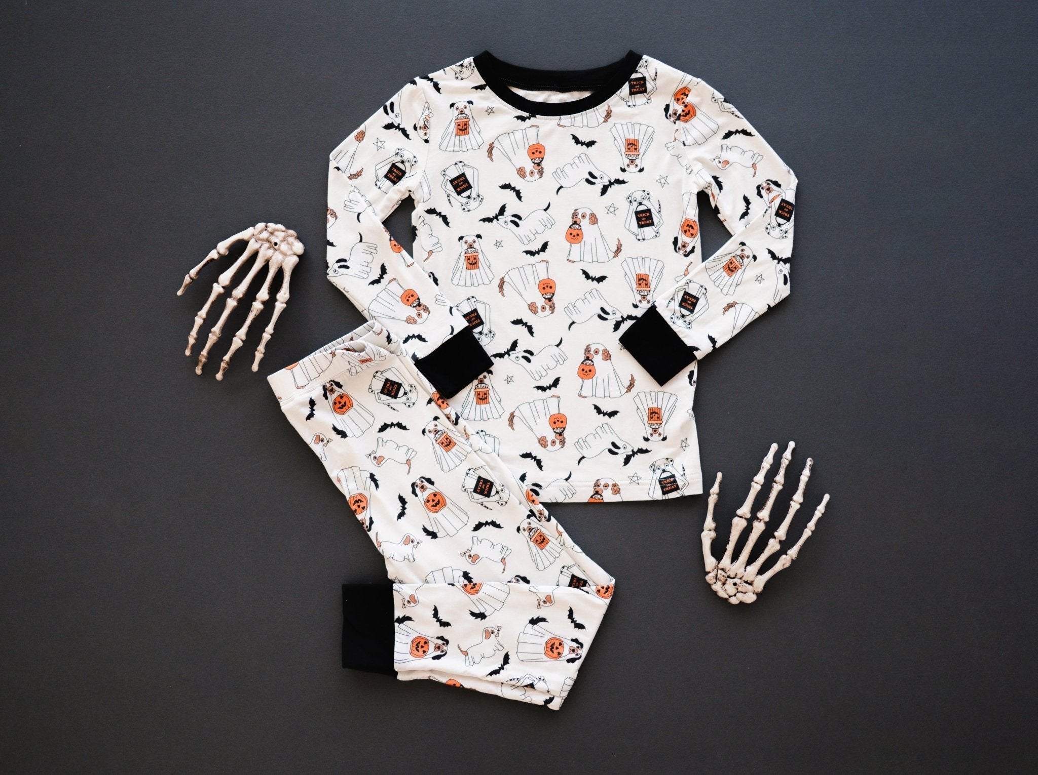Howl-O-Ween Pups (Convertible Zip Footies) - Aaria Tees Aaria Tees