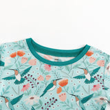Hummingbird Bloom (Long Sleeve PJ) - Aaria Tees Aaria Tees