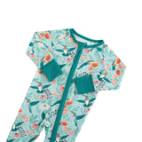 Hummingbird Bloom (Convertible Zip Footies) - Aaria Tees Aaria Tees