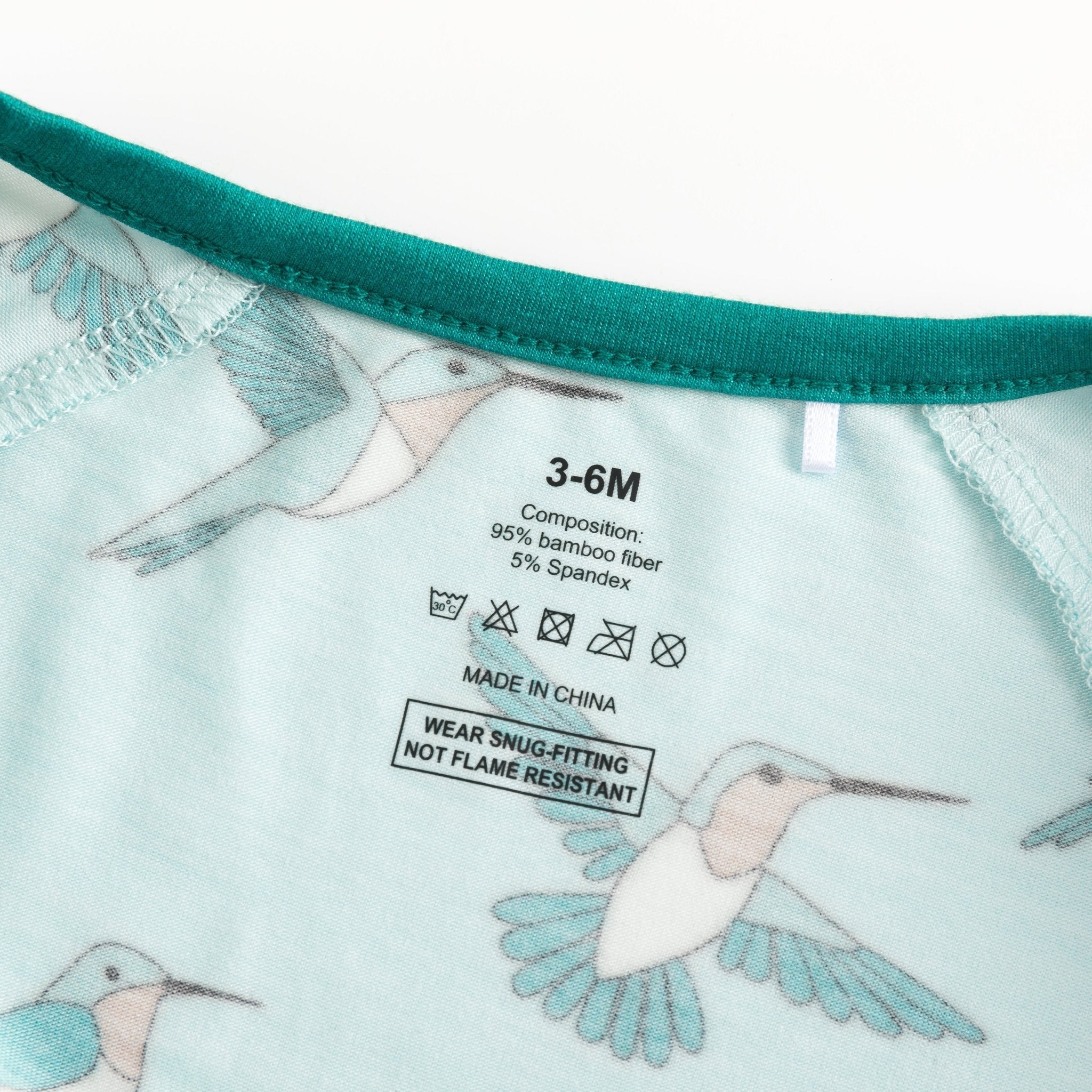 Hummingbird (Convertible Zip Footies) - Aaria Tees Aaria Tees