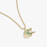 Hummingbird Gemstone Pendant Necklace - Aaria Tees Aaria Tees