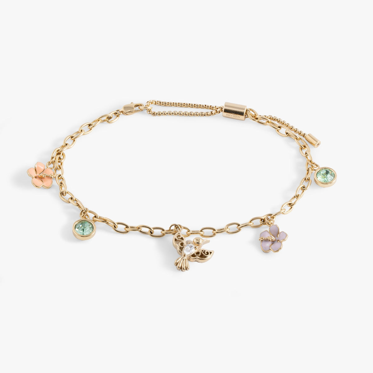 Hummingbird Multicharm Adjustable Anklet - Aaria Tees