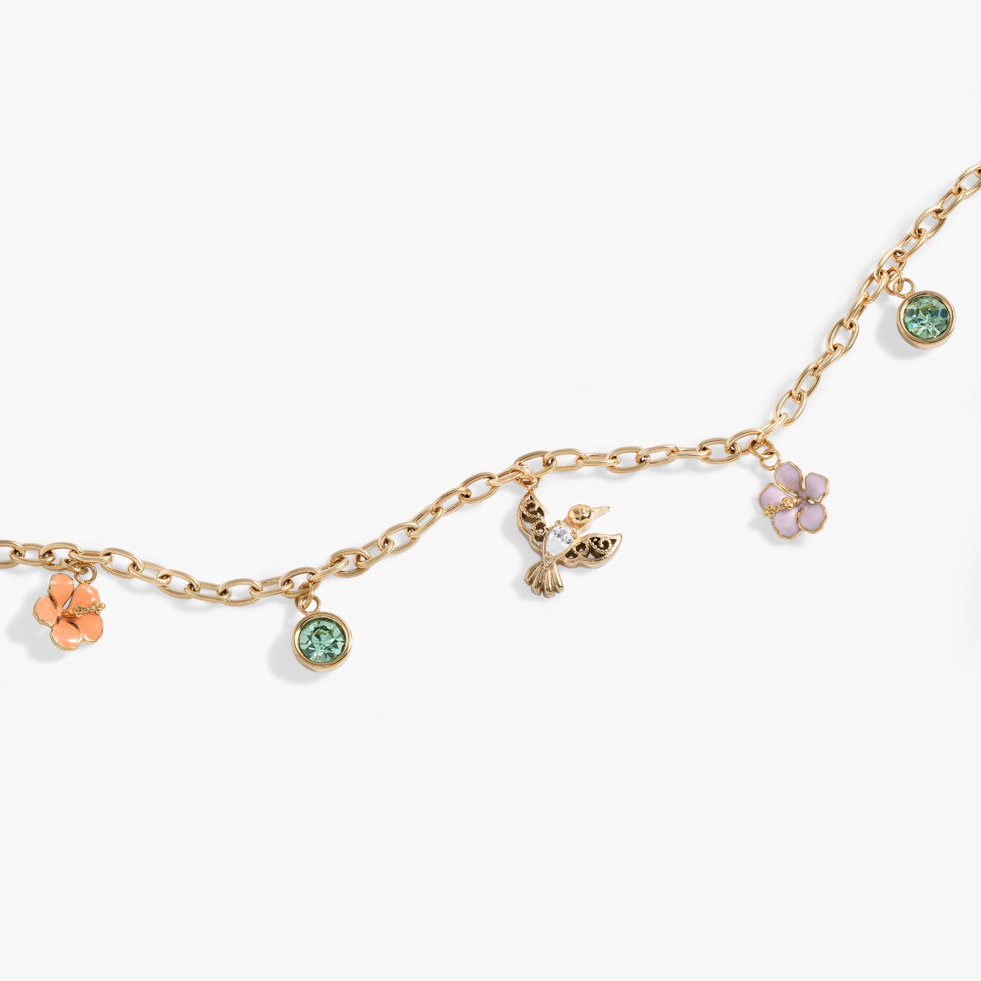 Hummingbird Multicharm Adjustable Anklet - Aaria Tees Aaria Tees