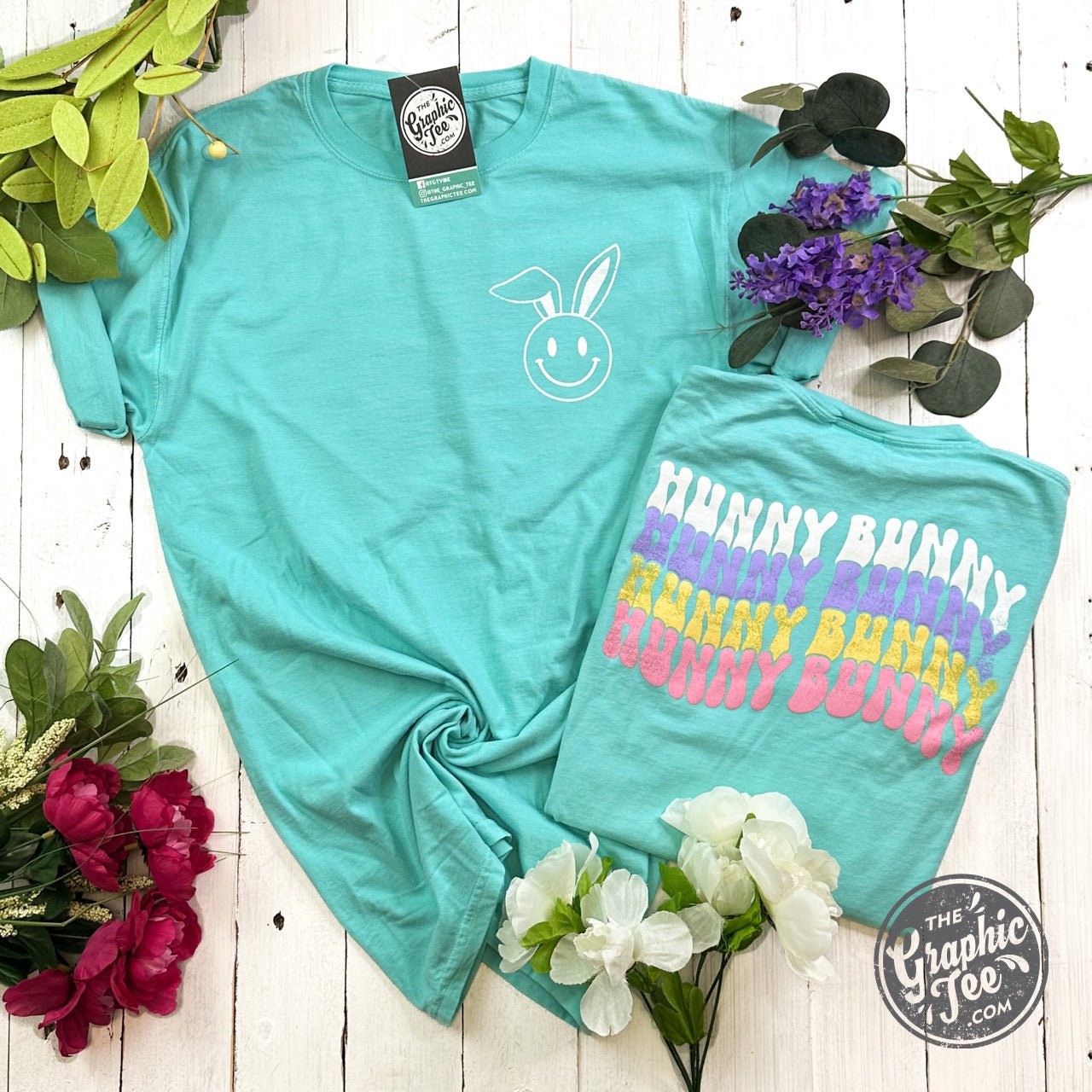 Hunny Bunny Pigment Dyed Short Sleeve Tee - Aaria Tees Aaria Tees
