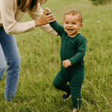 Hunter Green Convertible Romper Aaria Tees