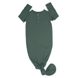 Hunter Green Knotted Gown Aaria Tees