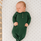 Hunter Green Knotted Gown Aaria Tees
