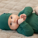Hunter Green Long Sleeve Bodysuit Aaria Tees