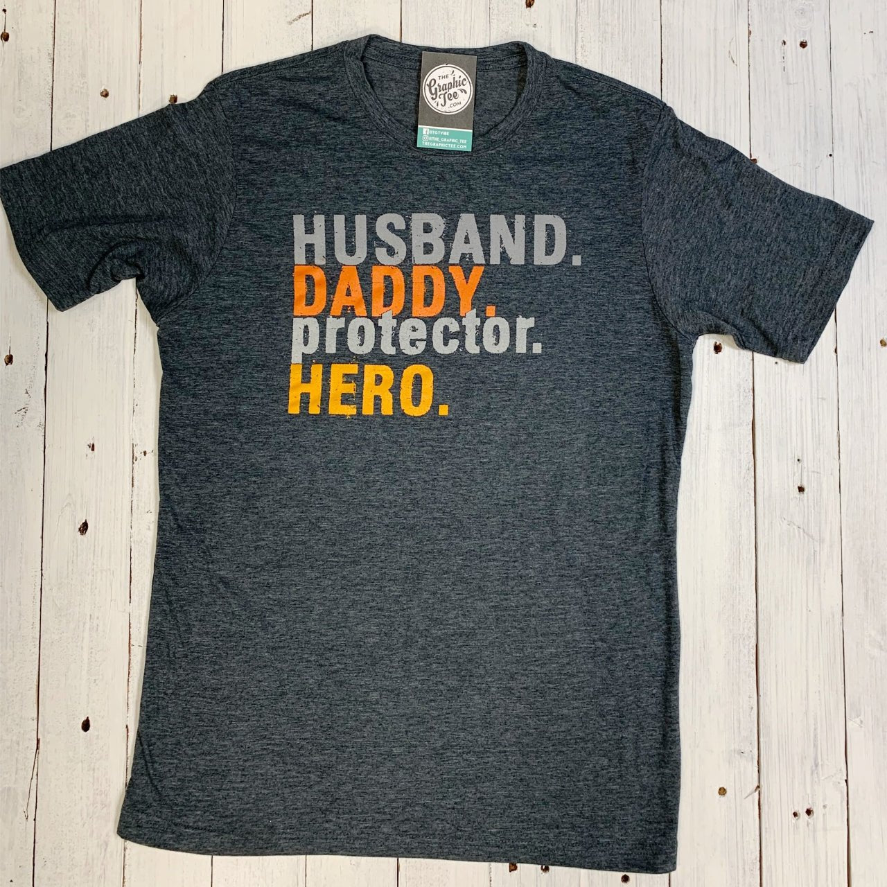 Husband Daddy Protector Hero Tee - Aaria Tees Aaria Tees