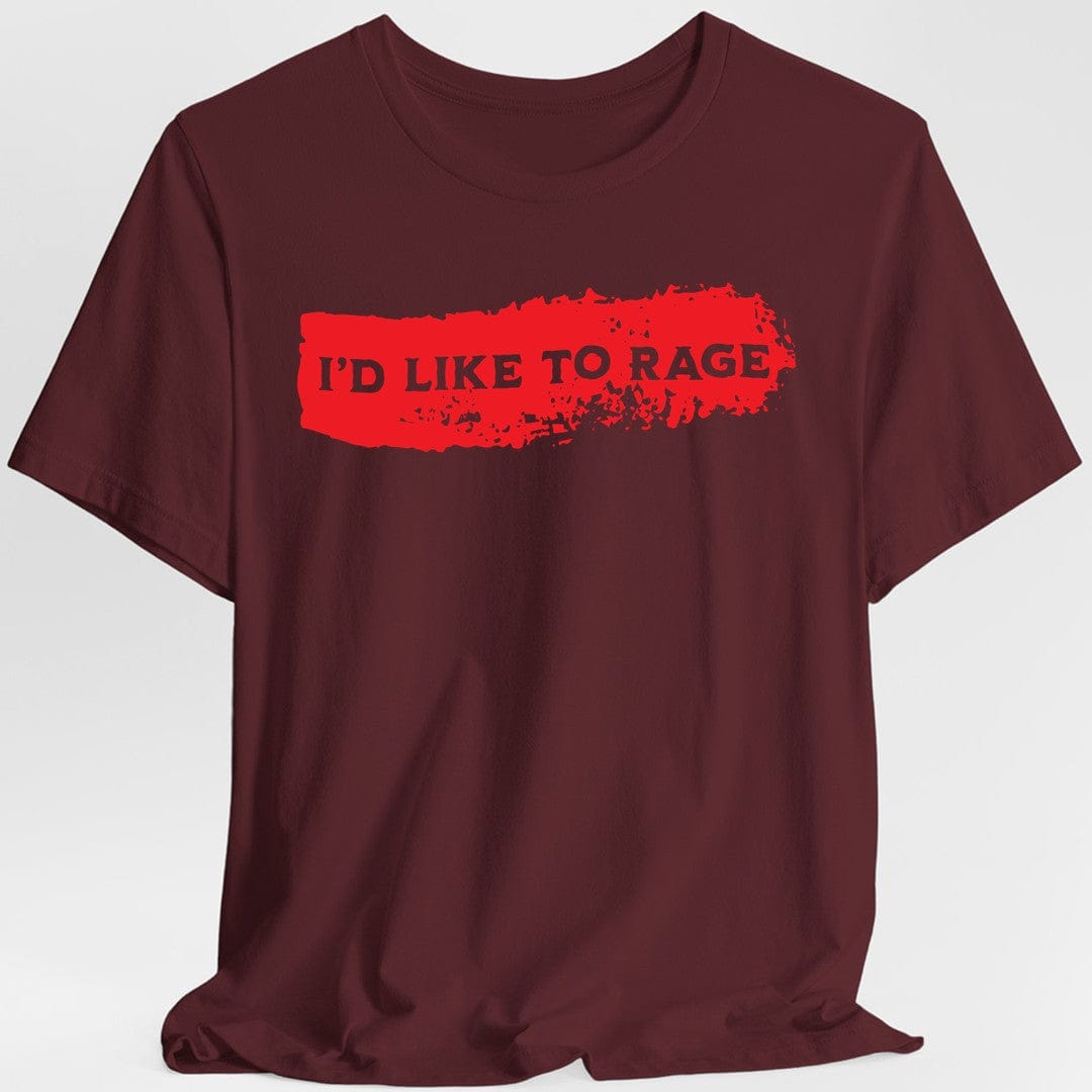 I'd Like to Rage Bloodstain T-Shirt - Aaria Tees Aaria Tees