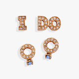 Bridal “I Do” Stud Earring Set of 2 - Aaria Tees Aaria Tees