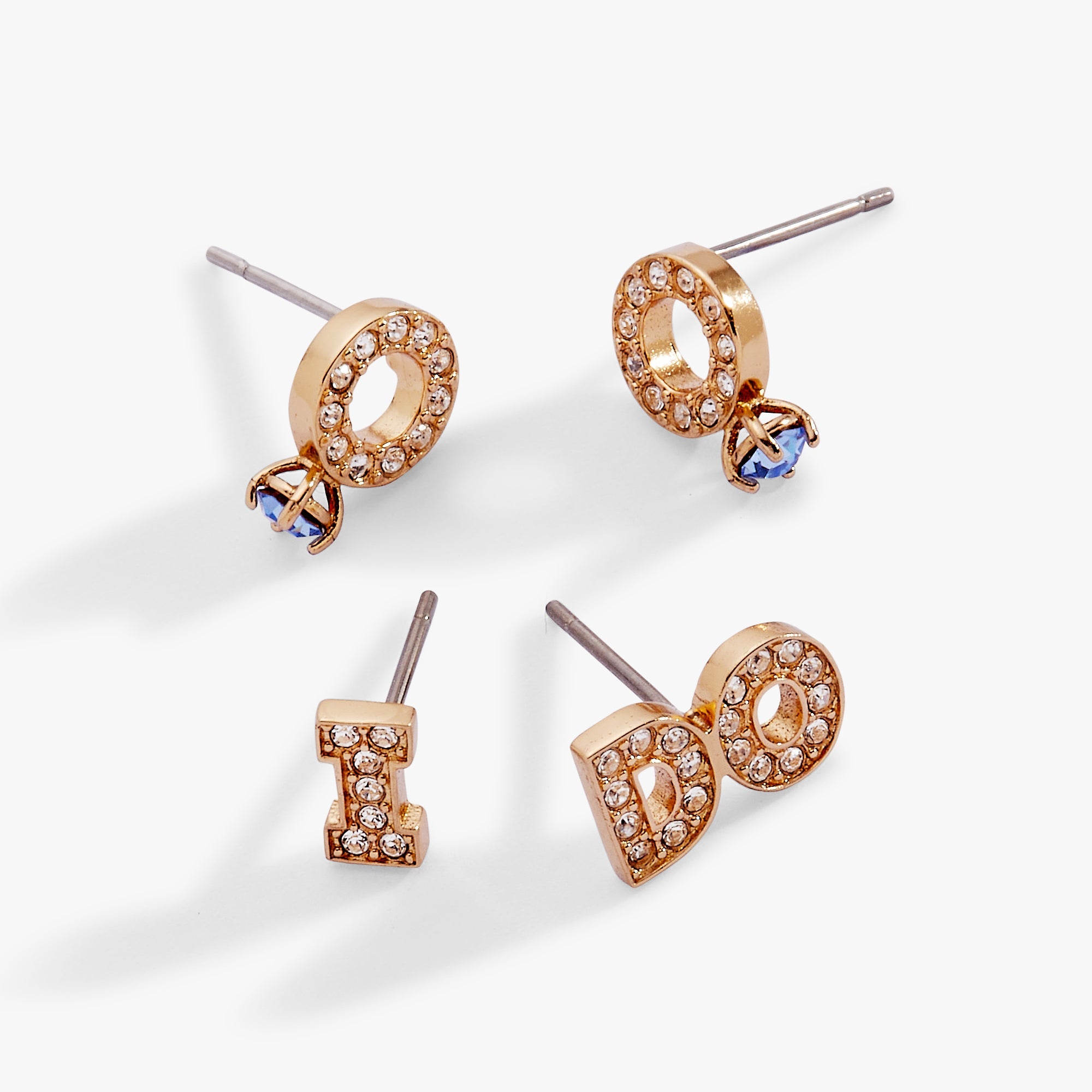 Bridal “I Do” Stud Earring Set of 2 - Aaria Tees Aaria Tees