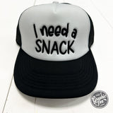 I Need A Snack Foam Trucker Cap - Aaria Tees Aaria Tees