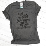 I Need to Teach My Facial Expressions - V-Neck Tee - Aaria Tees Aaria Tees