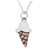 Ice Cream Cone Sterling Necklace - Aaria Tees Aaria Tees