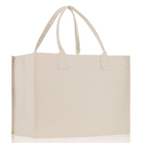 Minimalist Customized Embroidered Name Tote Bag 100% Cotton Canvas and a Chic Personalized Tote , Beach Bag, Market Bag, Bridesmaid -Natural - Aaria Tees Aaria Tees