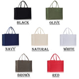 Bride & Tribe Large Print Tote Bag 100% Cotton Canvas Bridal Party Tote Bachelorette Bag Bridal Chic Tote Bags Wedding Totes - Aaria Tees Aaria Tees