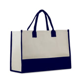 Graduation Gift Customized Embroidered Name Tote Bag 100% Cotton Canvas and a Chic Personalized Tote Bag, Beach Bag, Bridesmaid Bag - Navy - Aaria Tees Aaria Tees