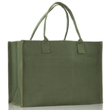 Customized Embroidered Name Tote Bag 100% Cotton Canvas and a Chic Personalized Tote Bag, Beach Bag, Market Bag, Bridesmaid Bag - Olive - Aaria Tees Aaria Tees