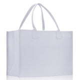 Customized Embroidered Name Tote Bag 100% Cotton Canvas and a Chic Personalized Tote Bag, Beach Bag, Market Bag, Bridesmaid Bag - White - Aaria Tees Aaria Tees