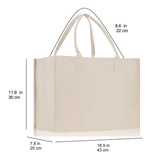 Personalized Gift Monogram Initial 100% Cotton Canvas Chic Tote Bag, Beach Bag, A-Z with Black and Navy Color Options - Aaria Tees Aaria Tees