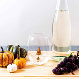 3D Pumpkin Gnome Stemless Wine Glasses Aaria Tees