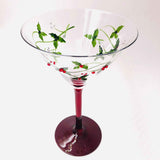 Christmas Holly Martini Glasses Aaria Tees