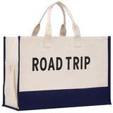 Road Trip Beach Tote Bag XL - Oversized Chic Tote Bag with Zipper and Inner Pockets - Gift for Her - Girls Weekend Tote - Weekender Bag - Aaria Tees Aaria Tees