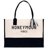 Honeymoon Vibes Beach Tote Bag - Large Chic Tote Bag - Gift for Her - Weekender Bag - Honeymooners Honeymoon Gifts Bridal Gift Newlyweds - Aaria Tees Aaria Tees