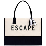 Escape Beach Tote Bag - Large Chic Tote Bag - Gift for Her - Weekender Bag - Weekend Tote - Girls Weekend Tote - Aaria Tees Aaria Tees