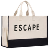 Escape Beach Tote Bag XL - Oversized Chic Tote Bag with Zipper and Inner Pocket -Gift for Her -Vacation Tote Bag -Weekender Bag -Travel Tote - Aaria Tees Aaria Tees