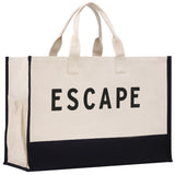 Escape Beach Tote Bag XL - Oversized Chic Tote Bag with Zipper and Inner Pocket -Gift for Her -Vacation Tote Bag -Weekender Bag -Travel Tote - Aaria Tees Aaria Tees