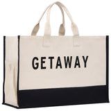 Getaway Beach Tote Bag XL - Oversized Chic Tote Bag with Zipper and Inner Pocket-Gift for Her -Vacation Tote Bag -Weekender Bag -Travel Tote - Aaria Tees Aaria Tees