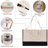 Escape Beach Tote Bag XL - Oversized Chic Tote Bag with Zipper and Inner Pocket -Gift for Her -Vacation Tote Bag -Weekender Bag -Travel Tote - Aaria Tees Aaria Tees