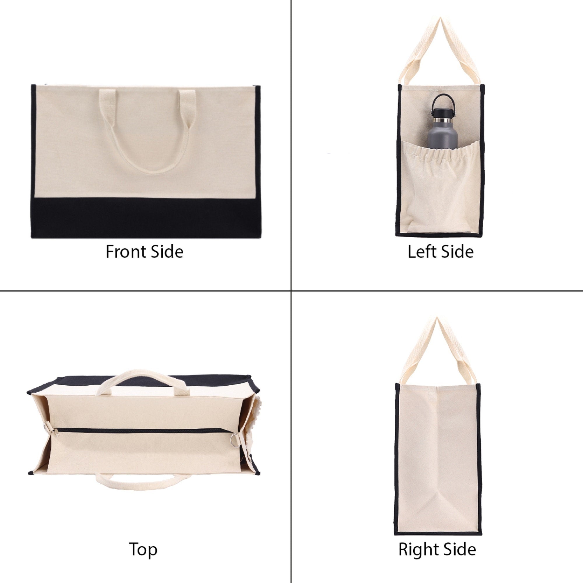 Peace Out Beach Tote Bag XL - Oversized Chic Tote Bag with Zipper and Inner Pockets - Gift for Her - Girls Weekend Tote - Weekender Bag - Aaria Tees Aaria Tees