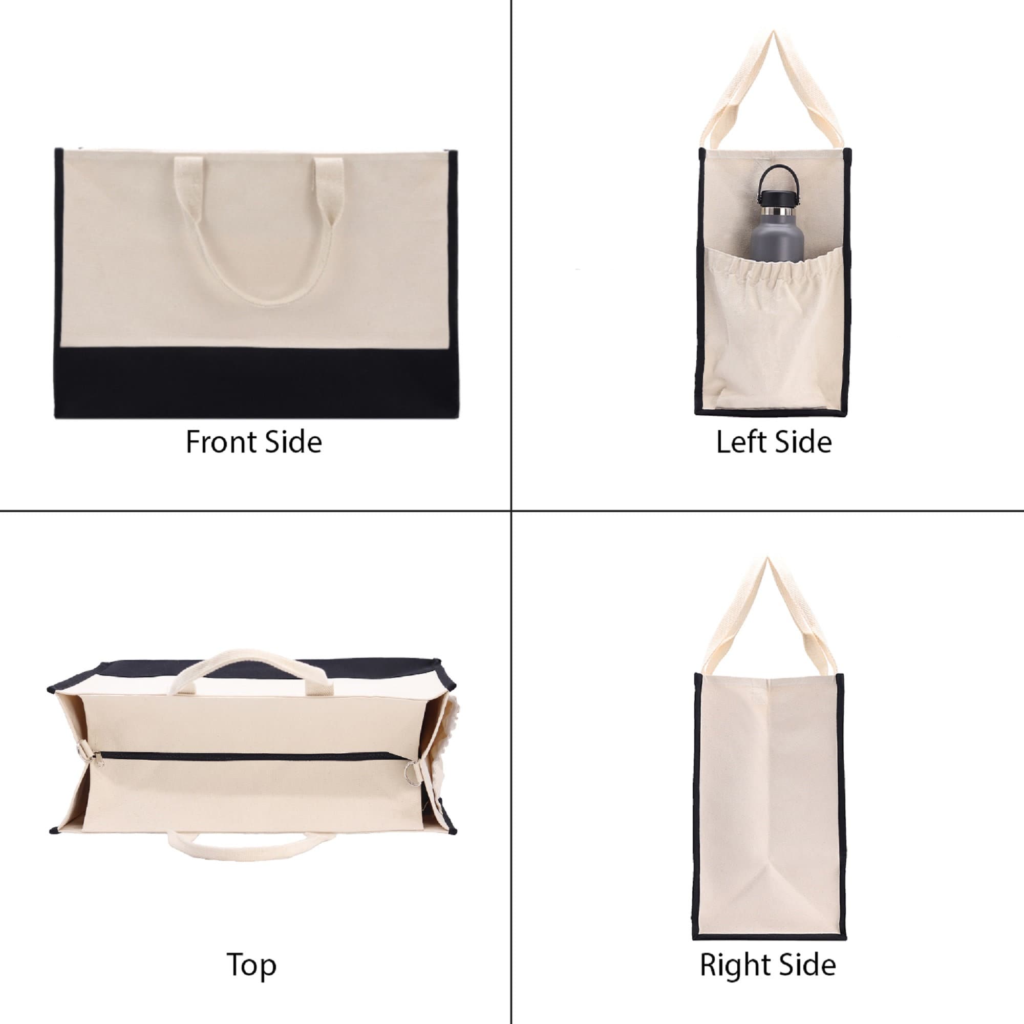 Beach Please Tote Bag XL - Oversized Chic Tote Bag with Zipper and Inner Pocket - Beach Bag for Women - Beach Tote - Gift for Her - Gift Bag - Aaria Tees Aaria Tees