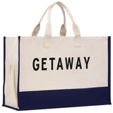 Getaway Beach Tote Bag XL - Oversized Chic Tote Bag with Zipper and Inner Pocket-Gift for Her -Vacation Tote Bag -Weekender Bag -Travel Tote - Aaria Tees Aaria Tees