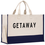 Getaway Beach Tote Bag XL - Oversized Chic Tote Bag with Zipper and Inner Pocket-Gift for Her -Vacation Tote Bag -Weekender Bag -Travel Tote - Aaria Tees Aaria Tees